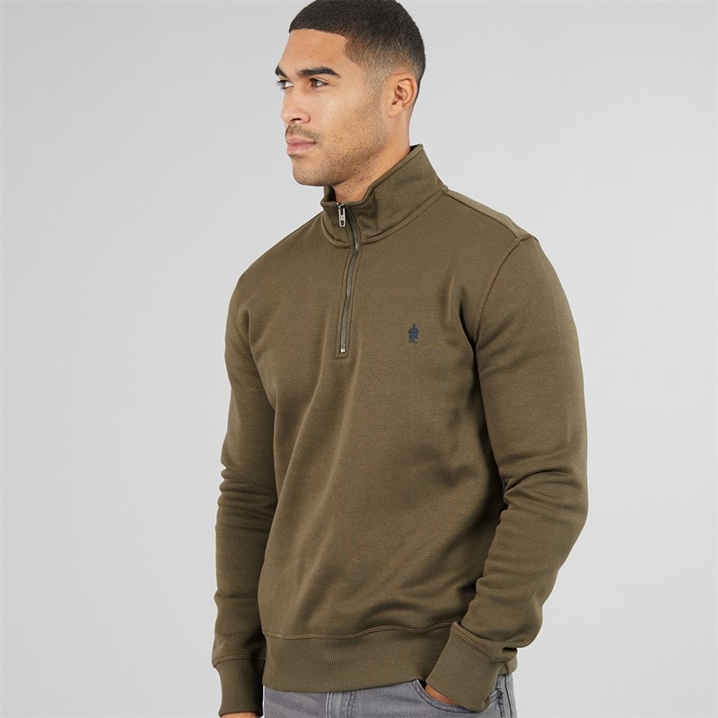 Herre FC 1/2 zip sweatshirt Khaki - Billede 3