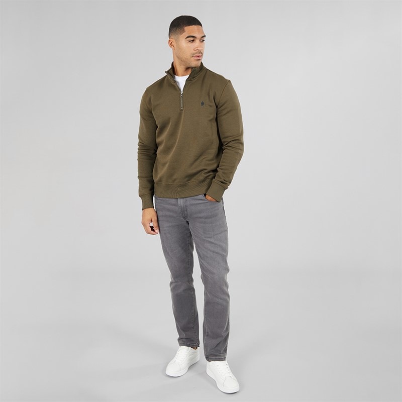 Herre FC 1/2 zip sweatshirt Khaki - Billede 4