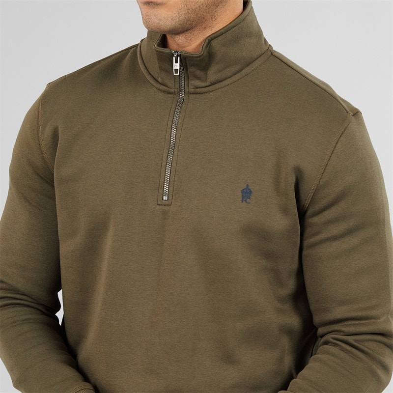 Herre FC 1/2 zip sweatshirt Khaki - Billede 5