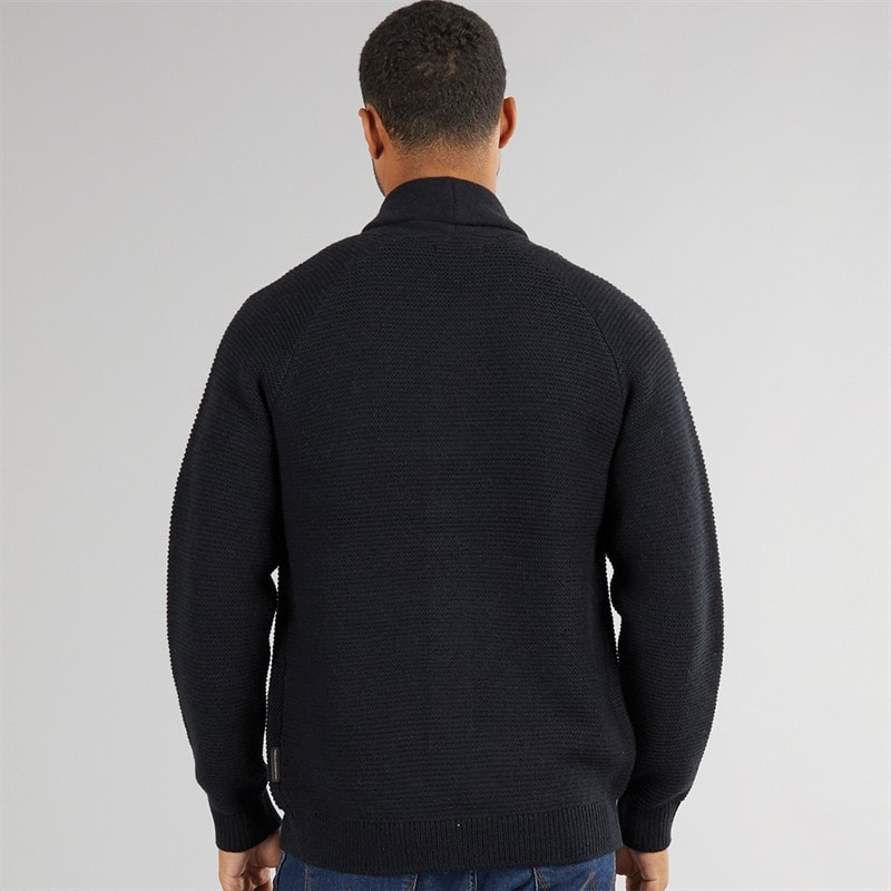 Herre 5 sjalscardigan Marine - Billede 2