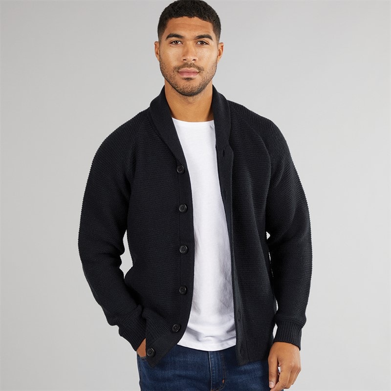 Herre 5 sjalscardigan Marine - Billede 3