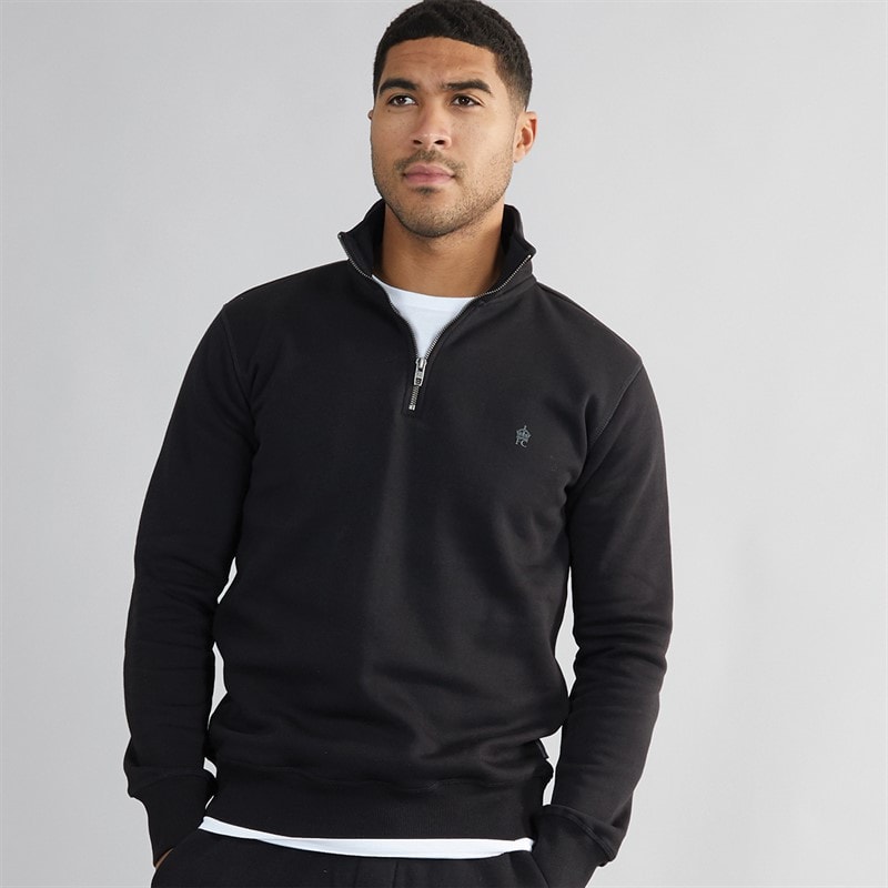 Herre FC 1/2 zip sweatshirt Sort/Gunmetal - Billede 3