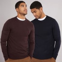 Herre cash to pack crew neck jumpers Multi 2 - Marine/Chateaux