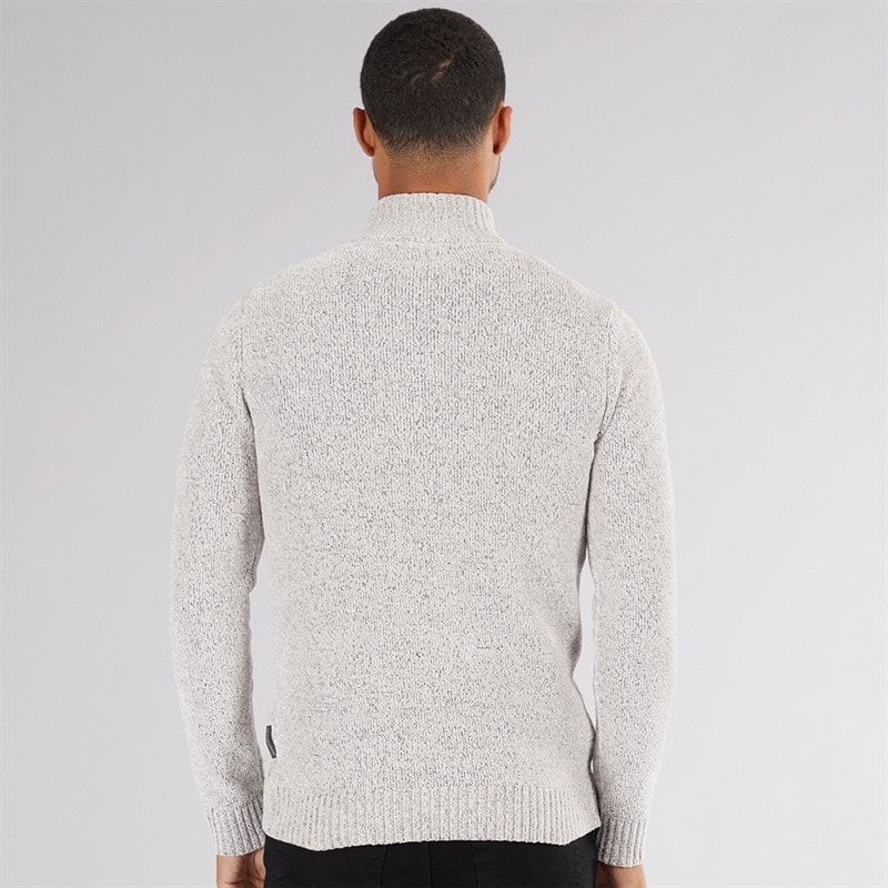 Herre 5 chenille 1/2 zip jumper Light Grey Mel - Billede 2