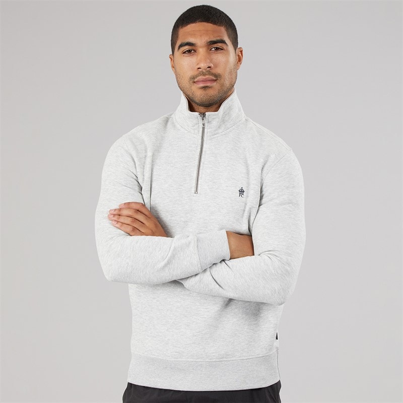 Herre FC half zip sweatshirt Hell Grey Mel/Marine - Billede 3