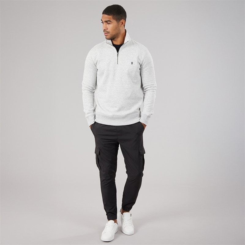 Herre FC half zip sweatshirt Hell Grey Mel/Marine - Billede 4