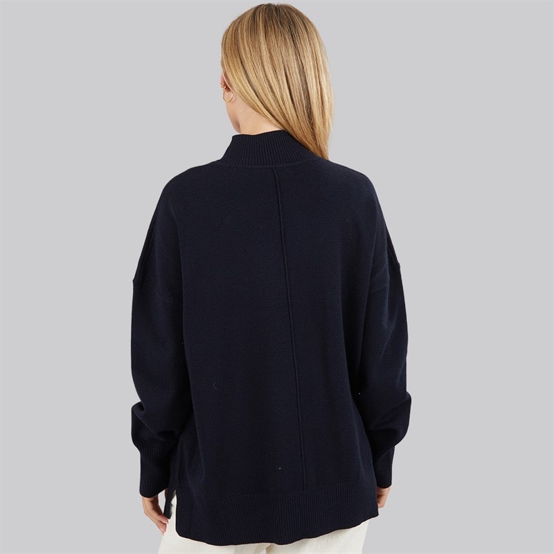 Dame hyggelig mock centre sweater Midnight - Billede 2