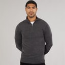 Herre cash half zip jumper Charcoal Mel