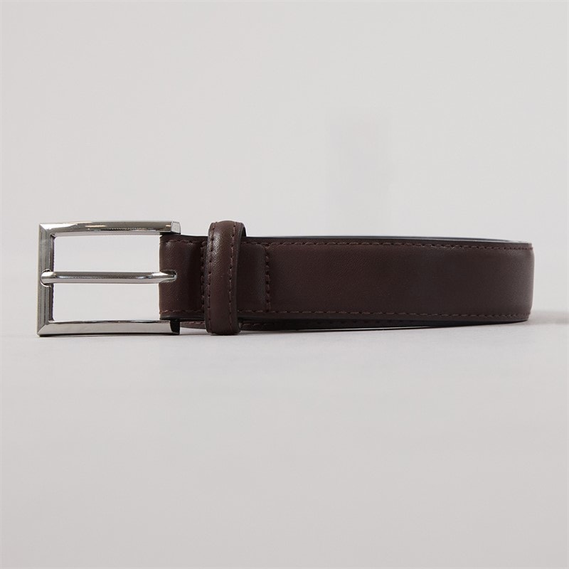Herre essentiel læderkeeperbælte Brown Brushed Nickel - Billede 1