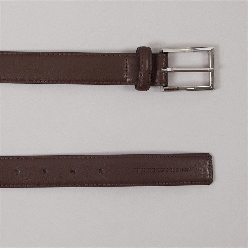 Herre essentiel læderkeeperbælte Brown Brushed Nickel - Billede 2