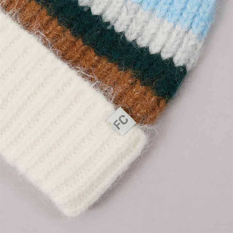 Dame fluffy hue Blå/Camel Multi - Billede 2
