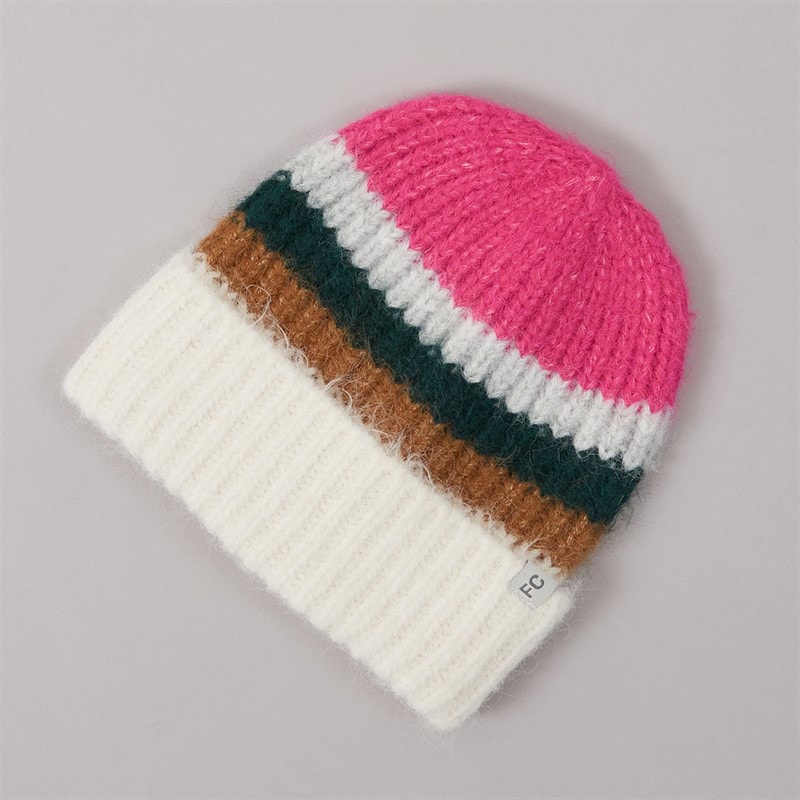 French Connection Dame fluffy hue - Pink/Camel Multi