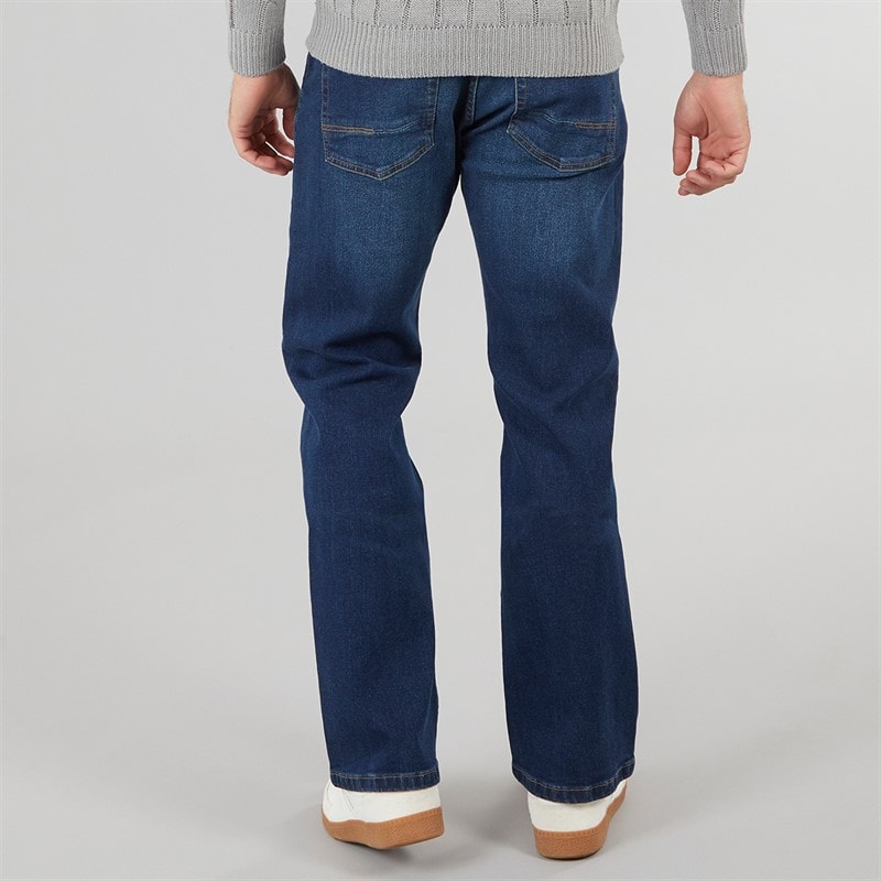 Herre bootcut denimjeans Dark Wash - Billede 2