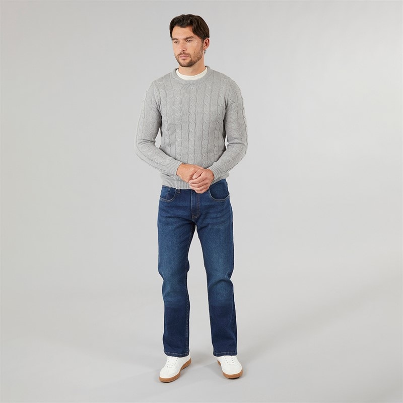 Herre bootcut denimjeans Dark Wash - Billede 4