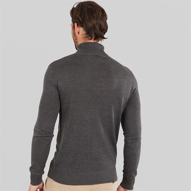Herre rullekrave sweater Charcoal Marl - Billede 2