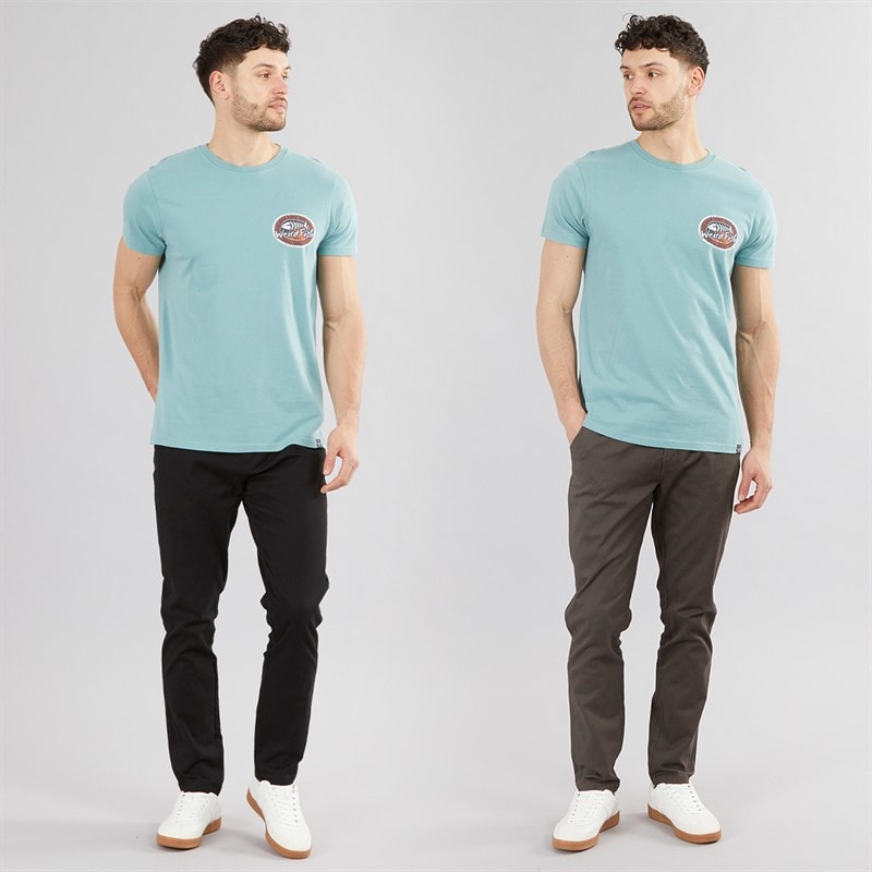 Herre to-pak slim fit chino bukser Sort/Charcoal - Billede 3
