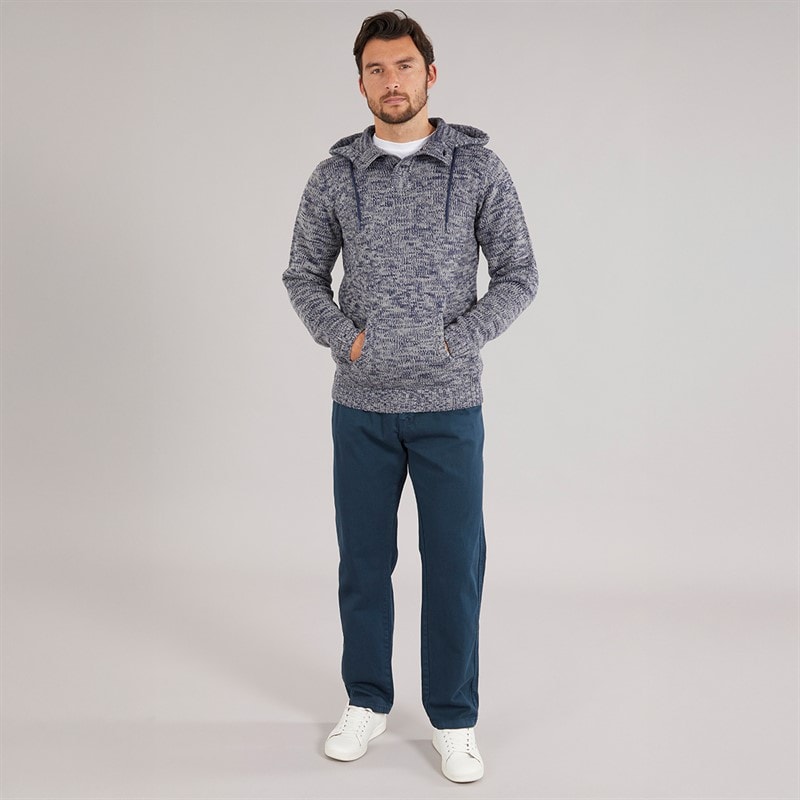 Herre straight fit 100% bomulds chino bukser Mørkeblå - Billede 3