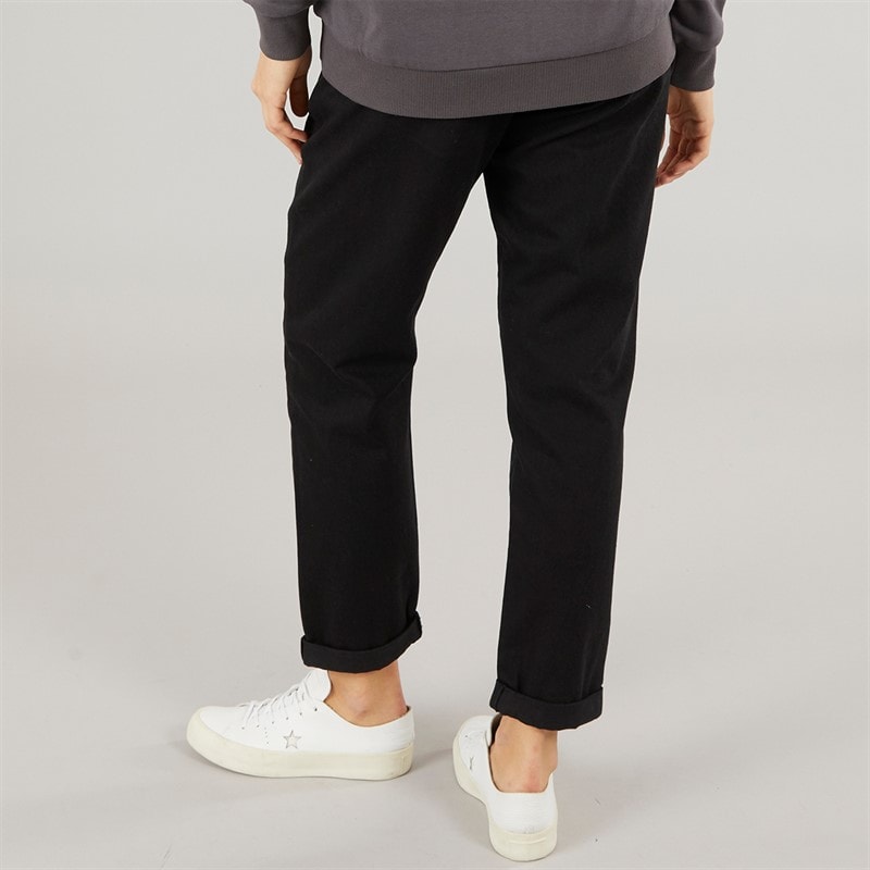 Dame jeans med elastisk talje og opbuk Sort - Billede 2