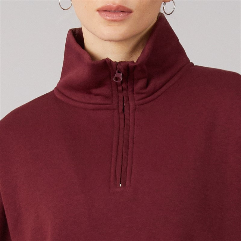 Dame 1/4 lynlås to-pak sweatshirt Magnet/Bourgogne - Billede 5