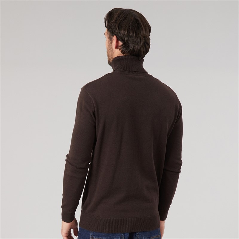 Herre rullekrave sweater Chocolate - Billede 2