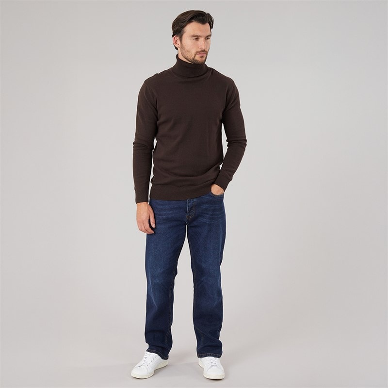 Herre rullekrave sweater Chocolate - Billede 3