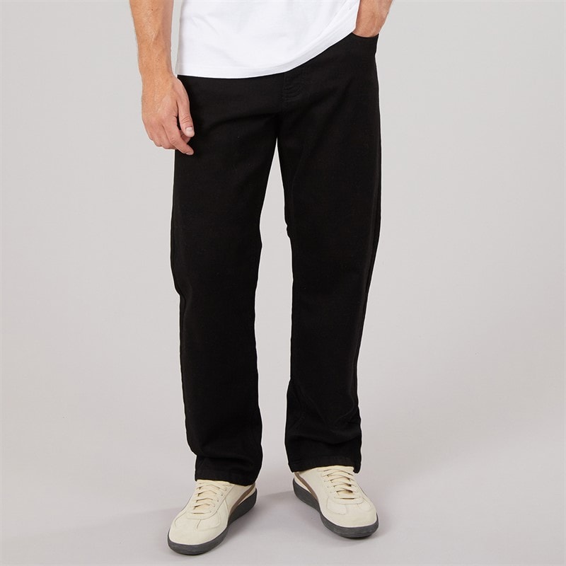 Herre lonan afslappede straight fit denimjeans Sort - Billede 1