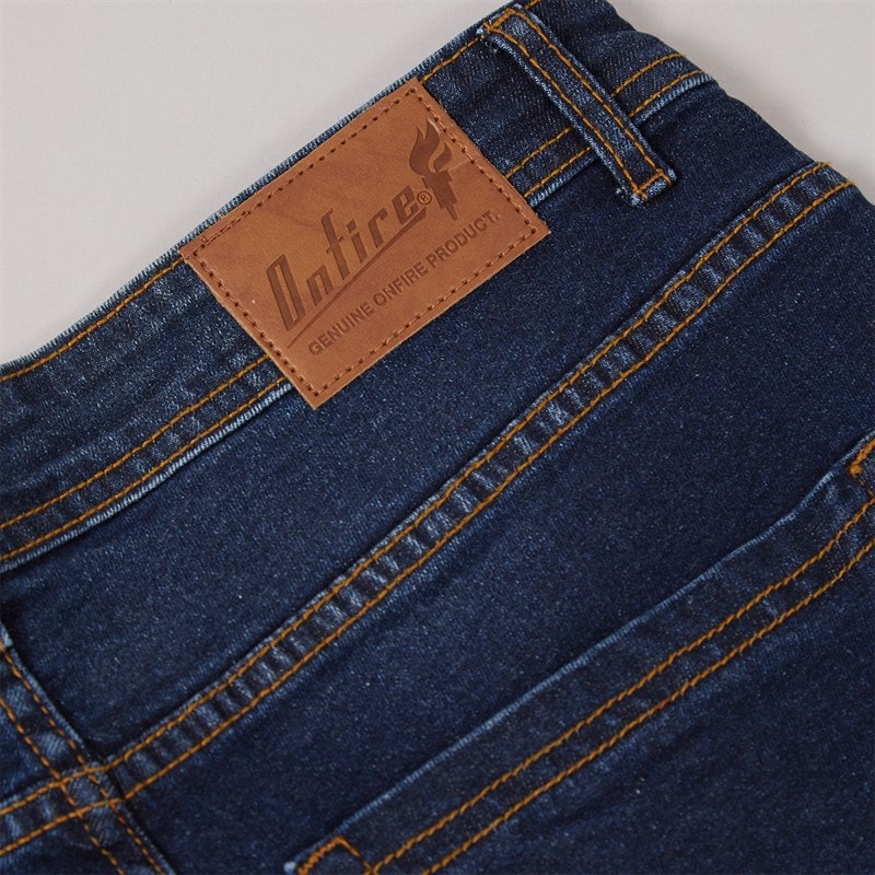 Herre lonan afslappede straight fit denimjeans Dark Wash - Billede 3