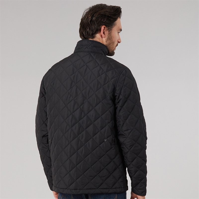 Herre argyle vatteret jakke Sort - Billede 2