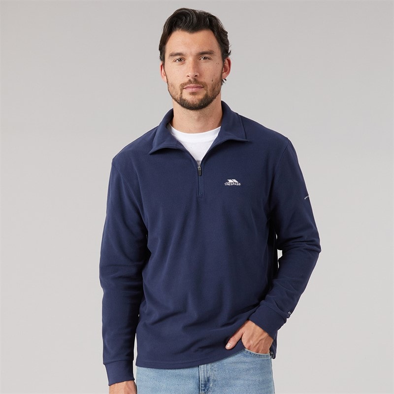 Herre masonville 1/2 zip mikrofleece Marineblå - Billede 1