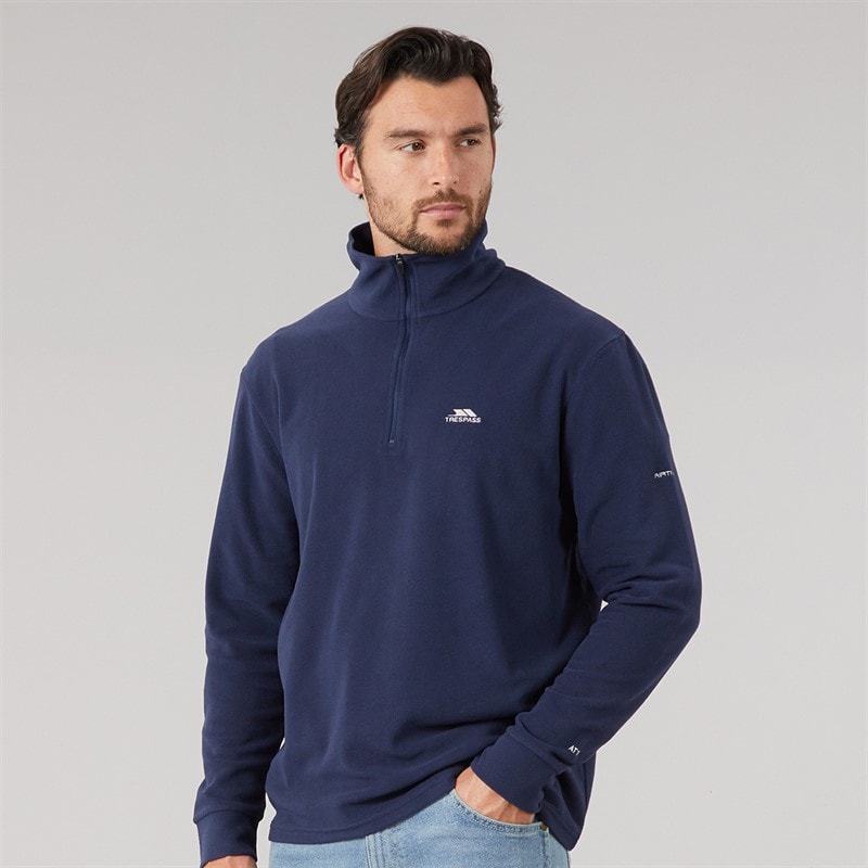 Herre masonville 1/2 zip mikrofleece Marineblå - Billede 3