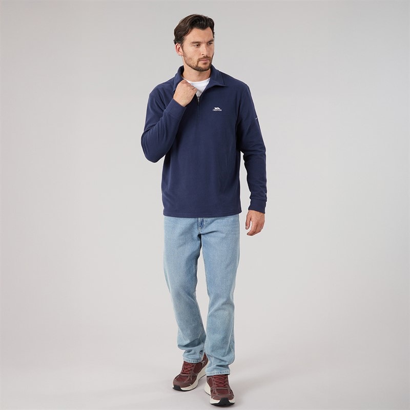 Herre masonville 1/2 zip mikrofleece Marineblå - Billede 4