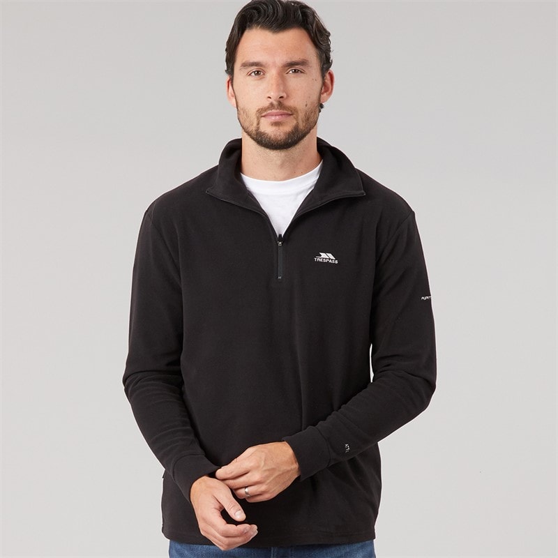 Herre masonville 1/2 zip mikrofleece Sort - Billede 1