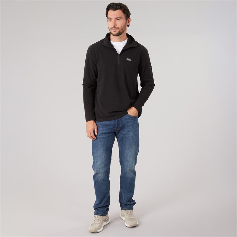 Herre masonville 1/2 zip mikrofleece Sort - Billede 4