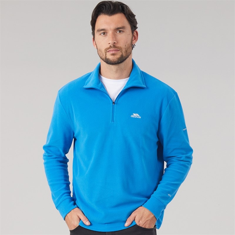 Herre masonville 1/2 zip mikrofleece Blå - Billede 1