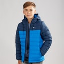Junior Drenge oskar vatteret hættejakke Navy/Blå