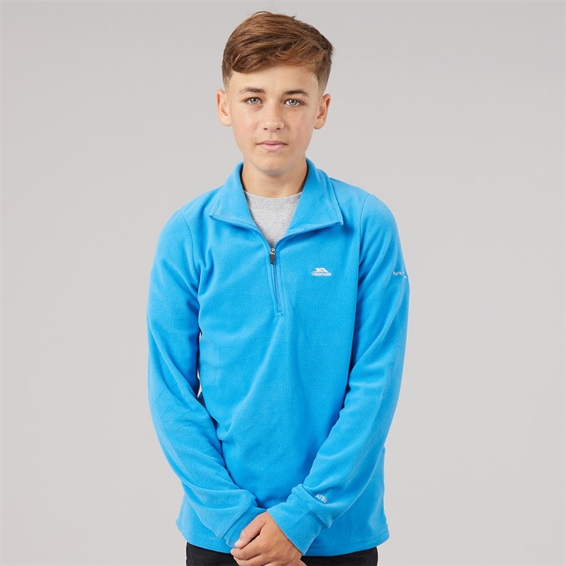 Trespass Junior Drenge masonville 1/2 zip mikrofleece - Cobalt