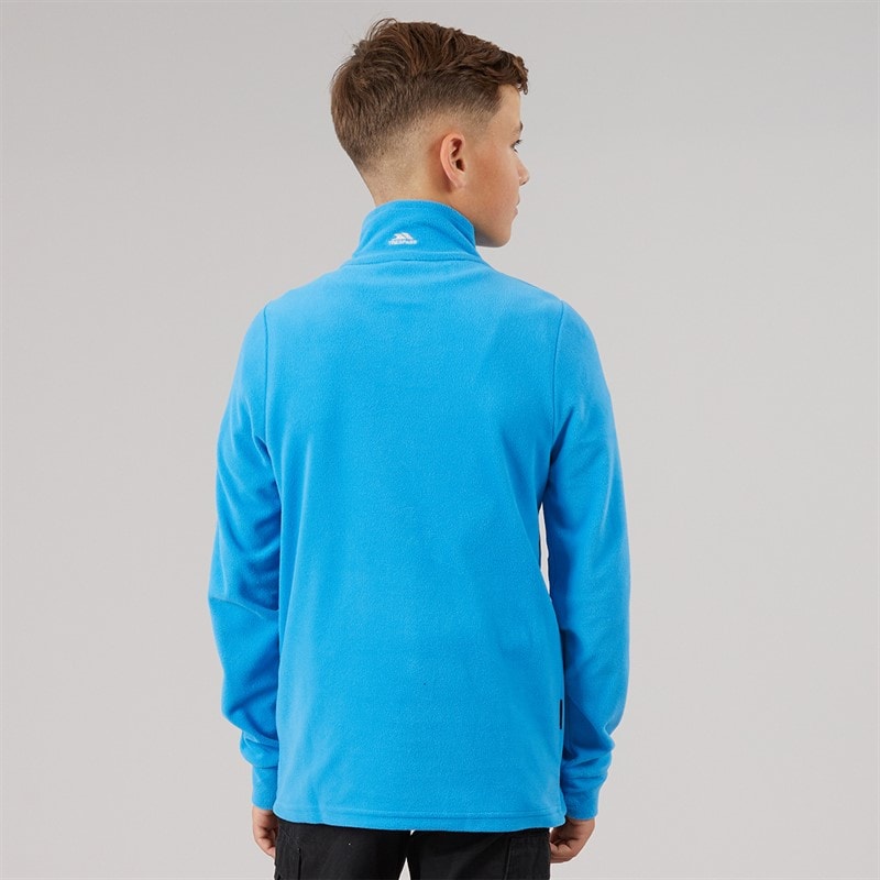 Trespass Junior Drenge masonville 1/2 zip mikrofleece - Cobalt - Billede 2