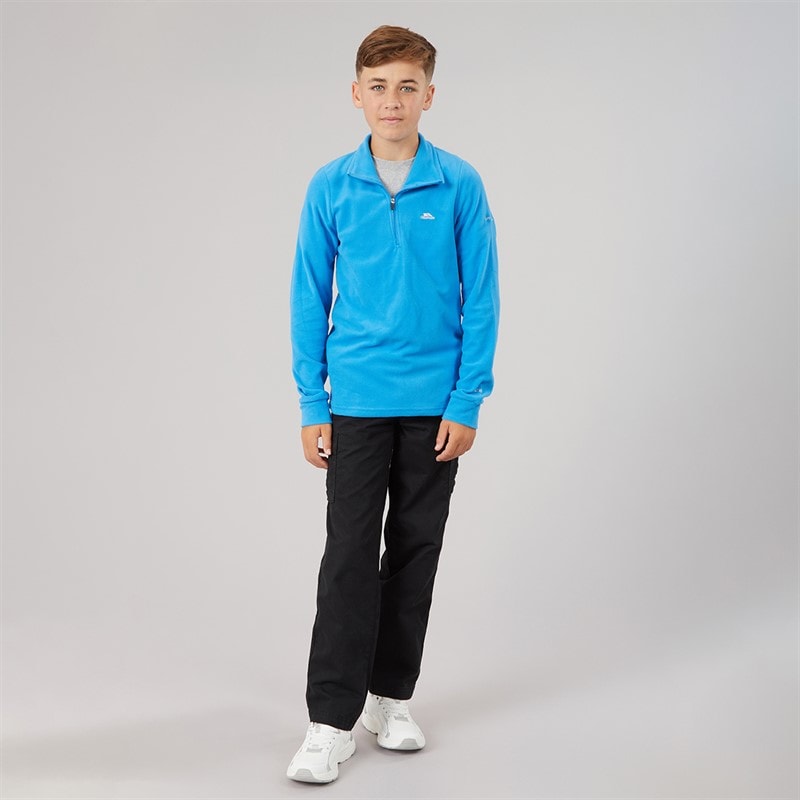 Trespass Junior Drenge masonville 1/2 zip mikrofleece - Cobalt - Billede 4