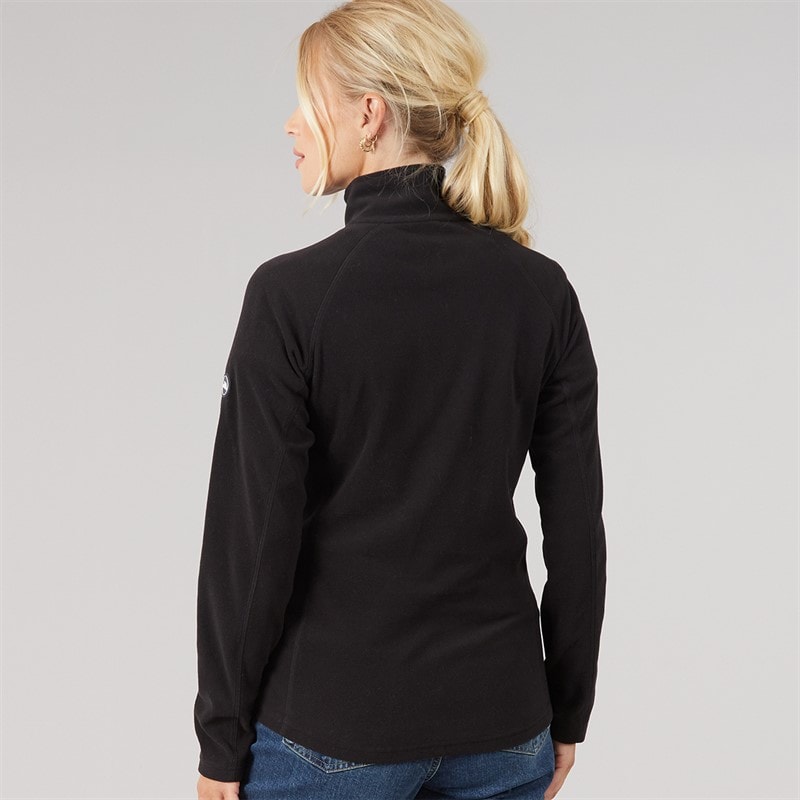 Dame shiner 1/2 zip mikrofleece Sort - Billede 2