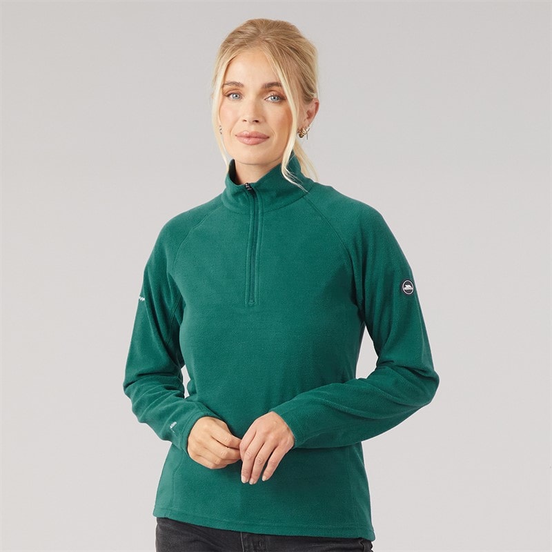 Dame shiner 1/2 zip mikrofleece Teal - Billede 3