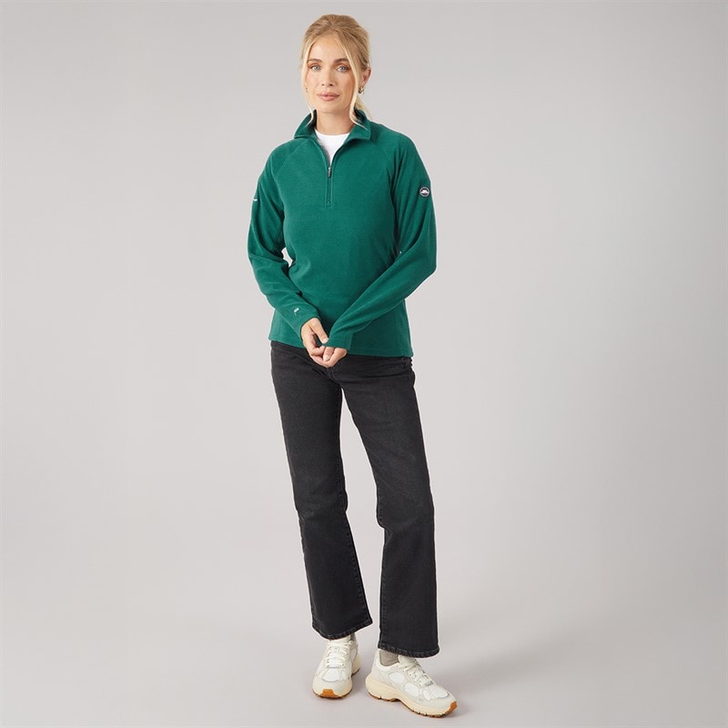 Dame shiner 1/2 zip mikrofleece Teal - Billede 4
