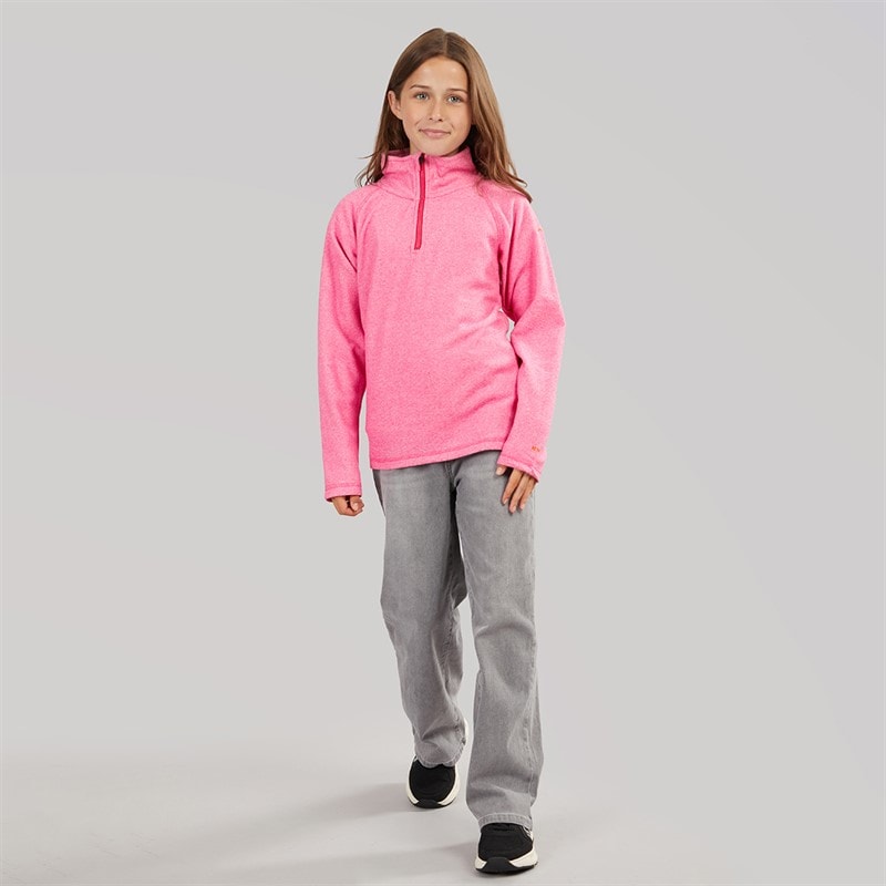 Trespass Piger meadows fleece med 1/2 lynlås - Pink Lady - Billede 4