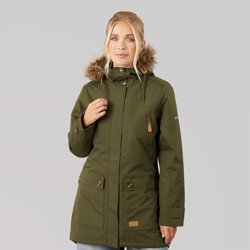 Dame clea isoleret vandtæt parka Dark Vine - Billede 3