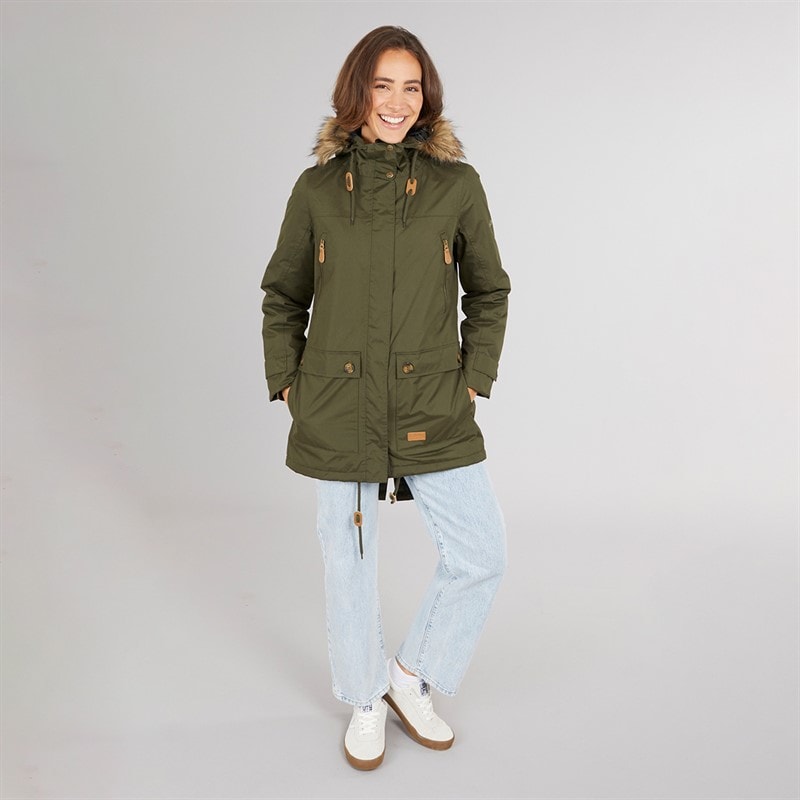 Dame clea isoleret vandtæt parka Dark Vine - Billede 4