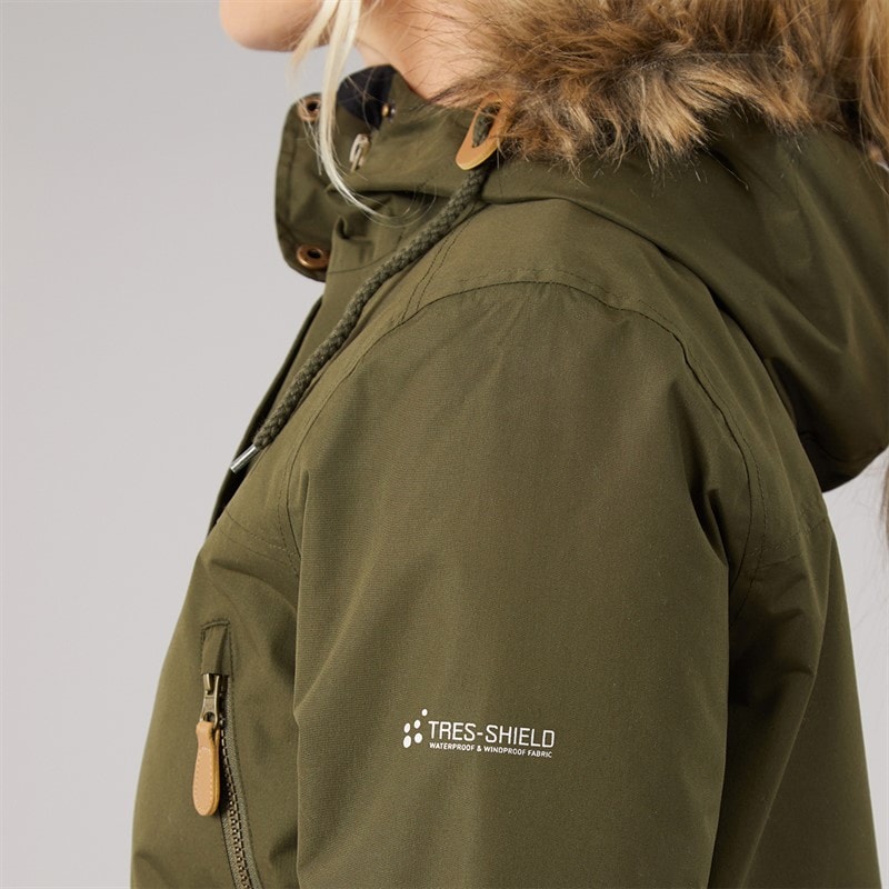 Dame clea isoleret vandtæt parka Dark Vine - Billede 5