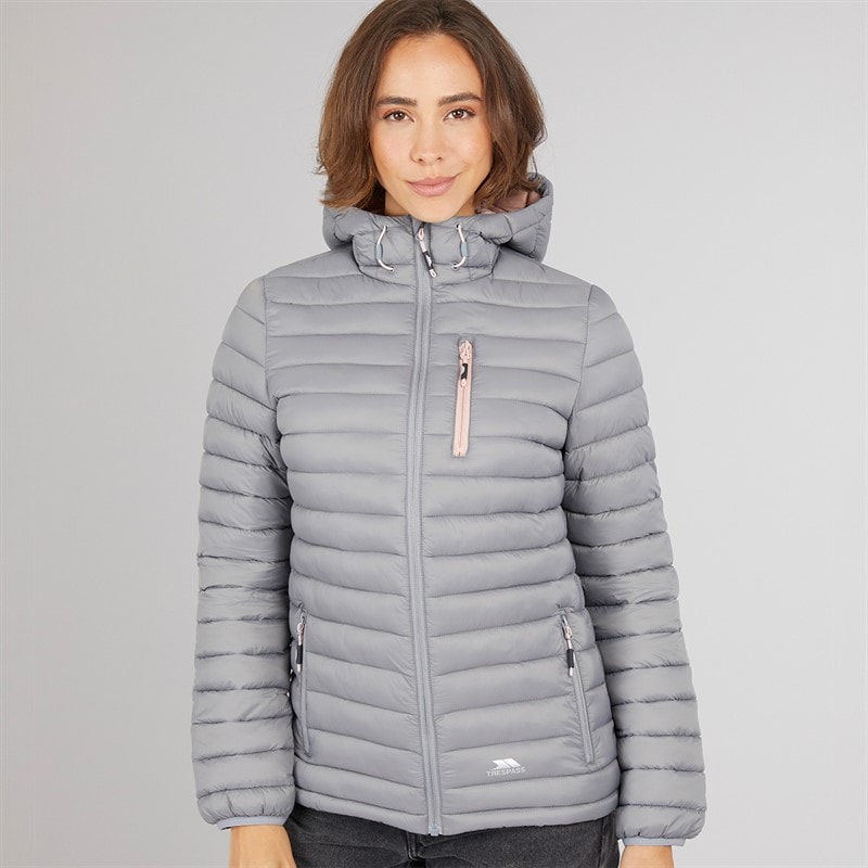 Dame lenka vatteret hættejakke Platinum/Antique Rose - Billede 5