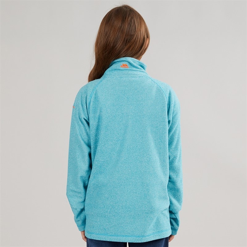 Trespass Piger meadows fleece med 1/2 lynlås - Marine - Billede 2