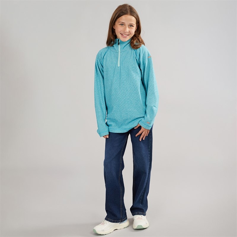 Trespass Piger meadows fleece med 1/2 lynlås - Marine - Billede 4