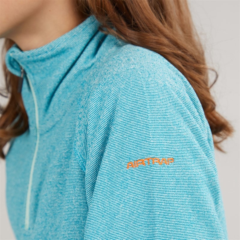 Trespass Piger meadows fleece med 1/2 lynlås - Marine - Billede 5