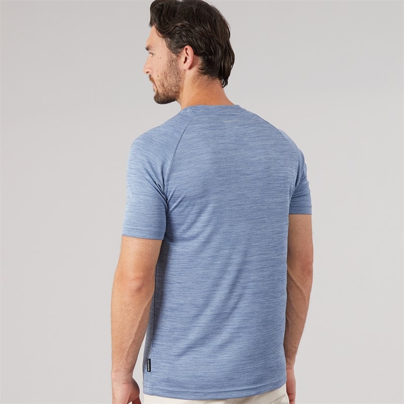 Herre Leecana tech t-shirt Denim Blue Marl - Billede 2